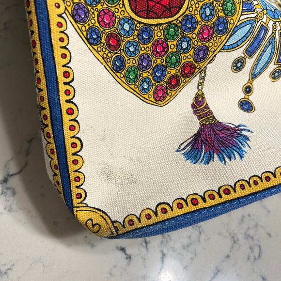 Brighton Large Glittering Love Canvas Tote Jewels Keep Your Spirits Bright 14x16 - Picture 10 of 12